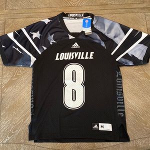 Louisville Cardinals Adidas Football Jersey 8 Medium Black Lamar Jackson